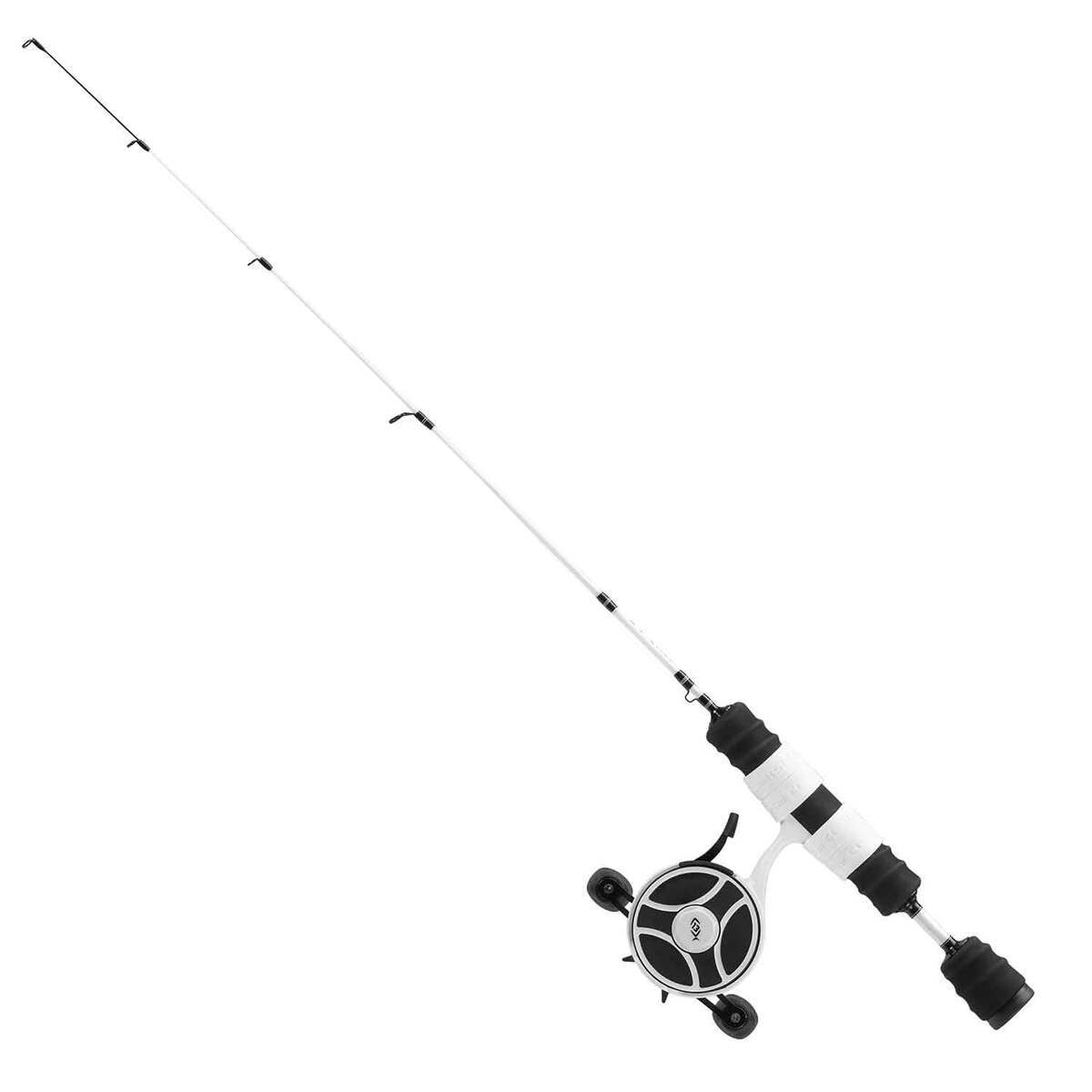 13 Fishing Freefall Ghost/Fate V3 Ice Fishing Rod and Reel Combo -  Black/White, 27in, Light