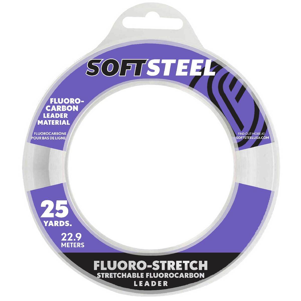 Soft Steel SF-25-50 Fluoro-Stretch Fluorocarbon Leader Clear 25 yds 50 lb