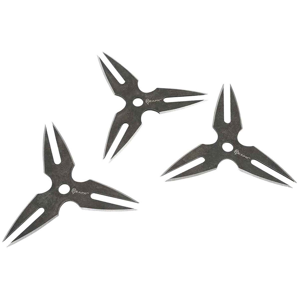 NEW black ribbon throwing ninja sharp knifes rescue tactical 3pc set