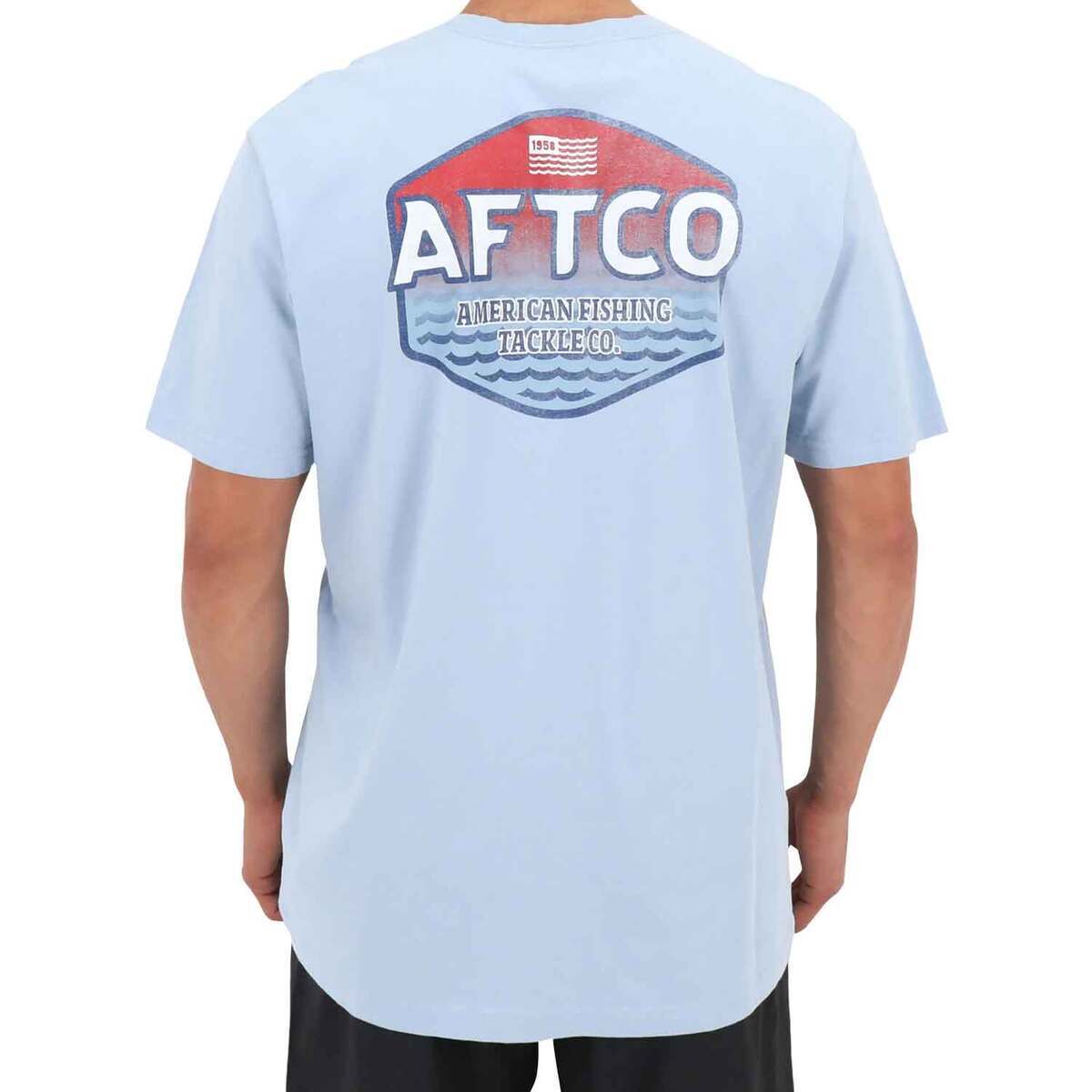 AFTCO Men's Sunset SS T-Shirt - Pearl - 2x