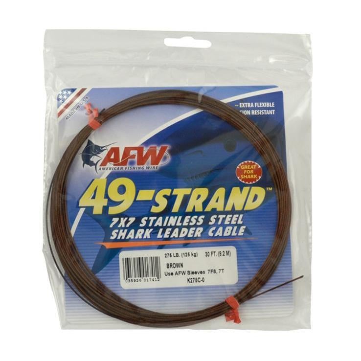 American Fishing Wire 49-Strand Stainless Steel Shark Leader Cable