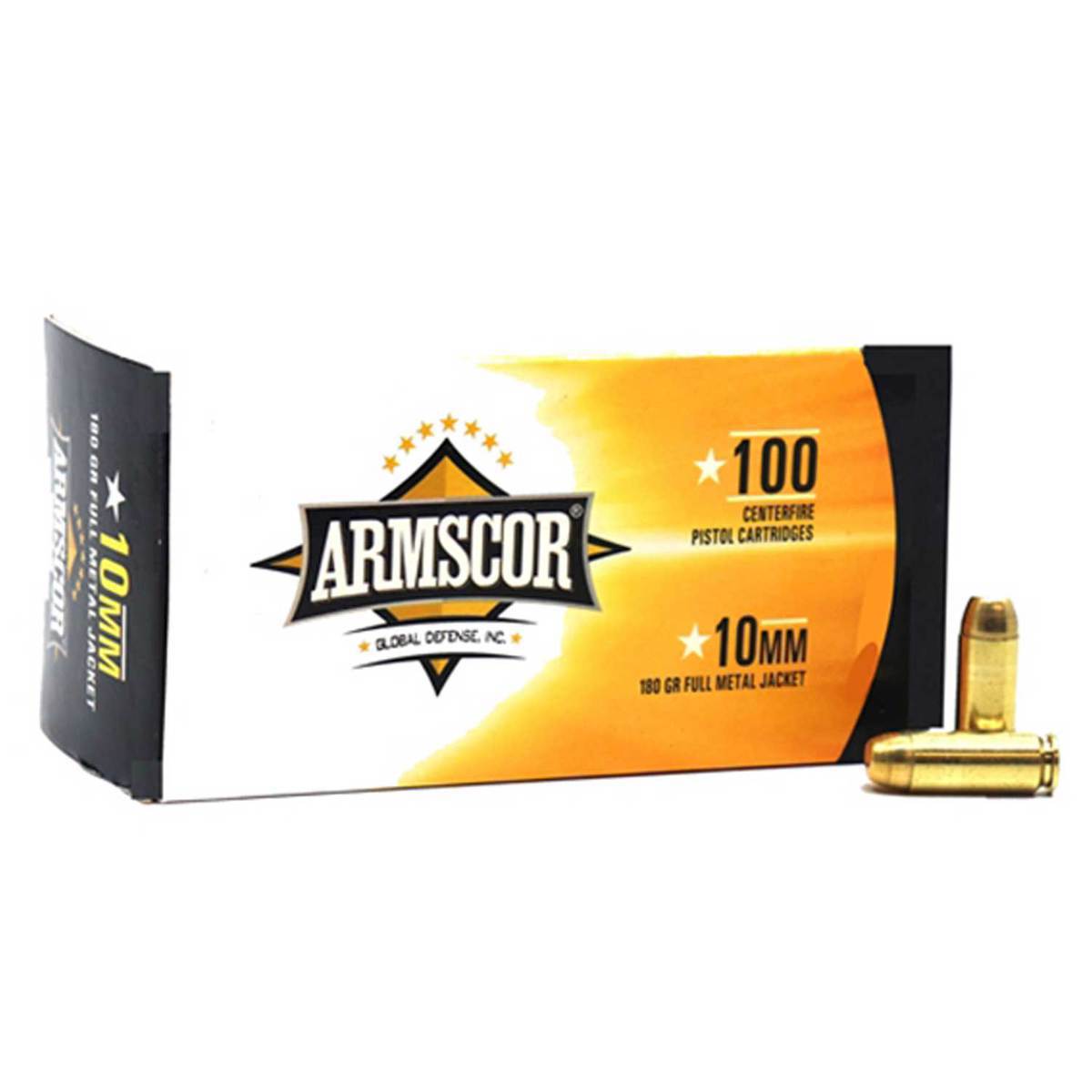 Armscor 10mm Auto 180gr Fmj Handgun Ammo 100 Rounds Sportsmans Warehouse 7191