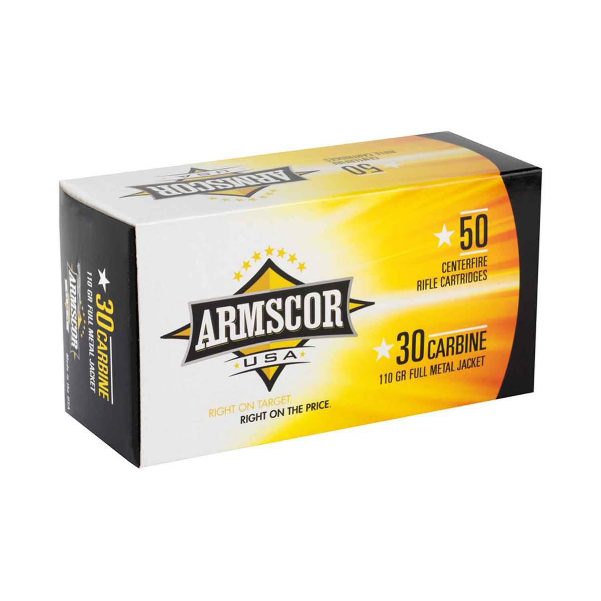 Armscor 30 Carbine 110gr Fmj Rifle Ammo 50 Rounds Sportsmans Warehouse 9457