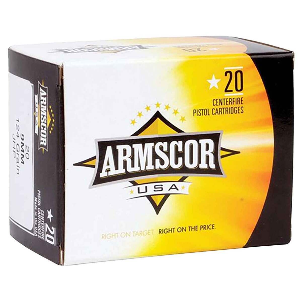 Armscor Precision 9mm Luger 124gr JHP Handgun Ammo - 20 Rounds ...