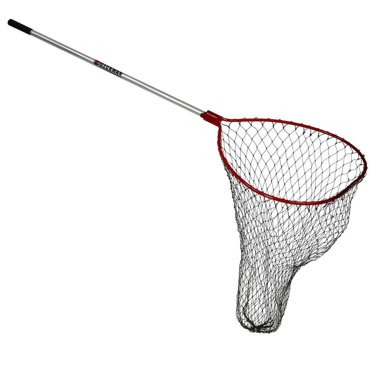 Beckman Fixed Handle/Coated Nylon Landing Net - Red/Silver, 31in W