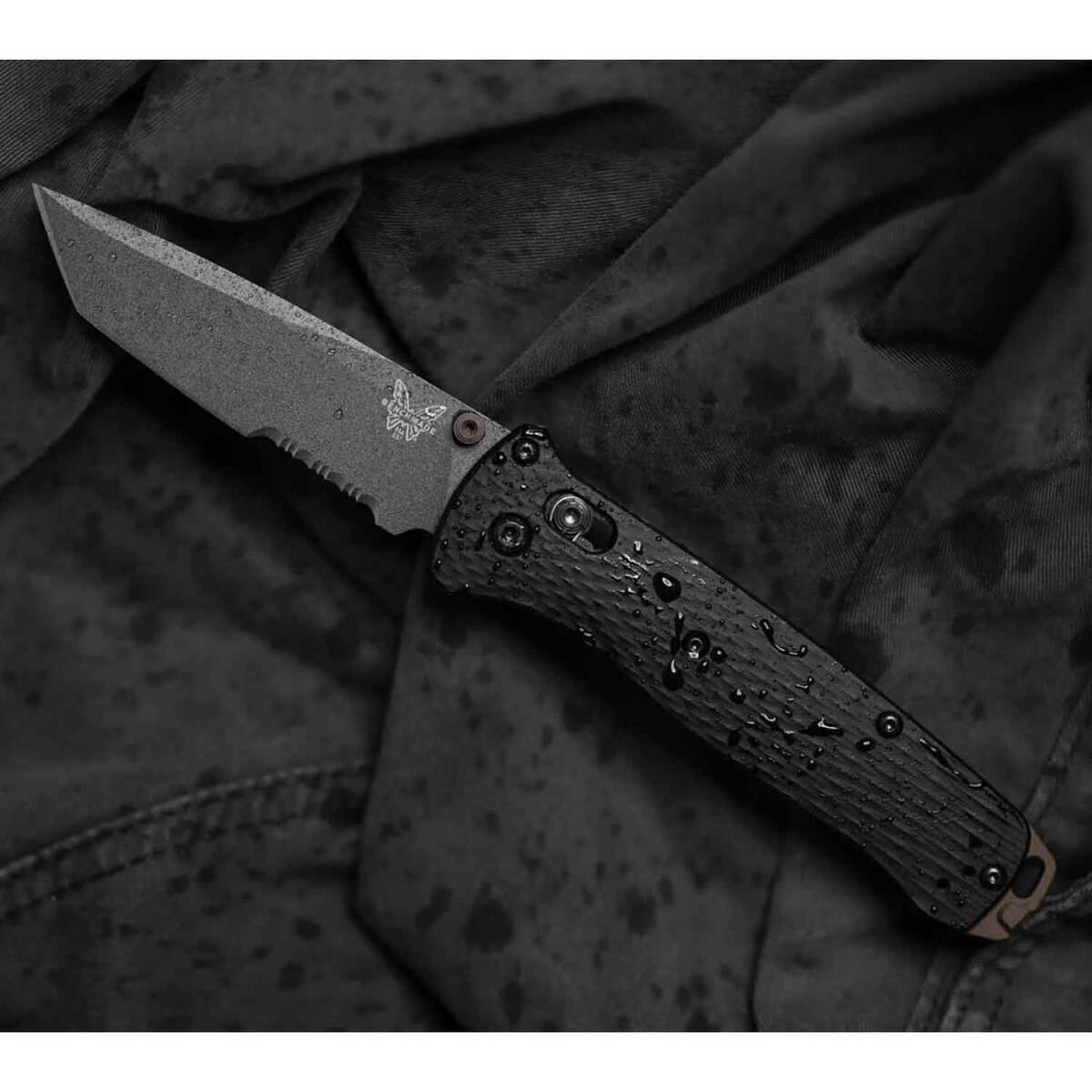 Benchmade Bailout 338 Inch Folding Knife Black Partial Serrated Sportsmans Warehouse