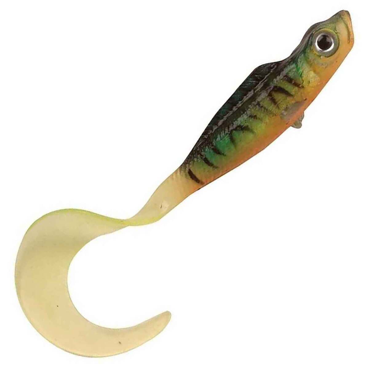 2'' Double Twister Tail Crappie bass grubs Lure jig Twin Tail White 50