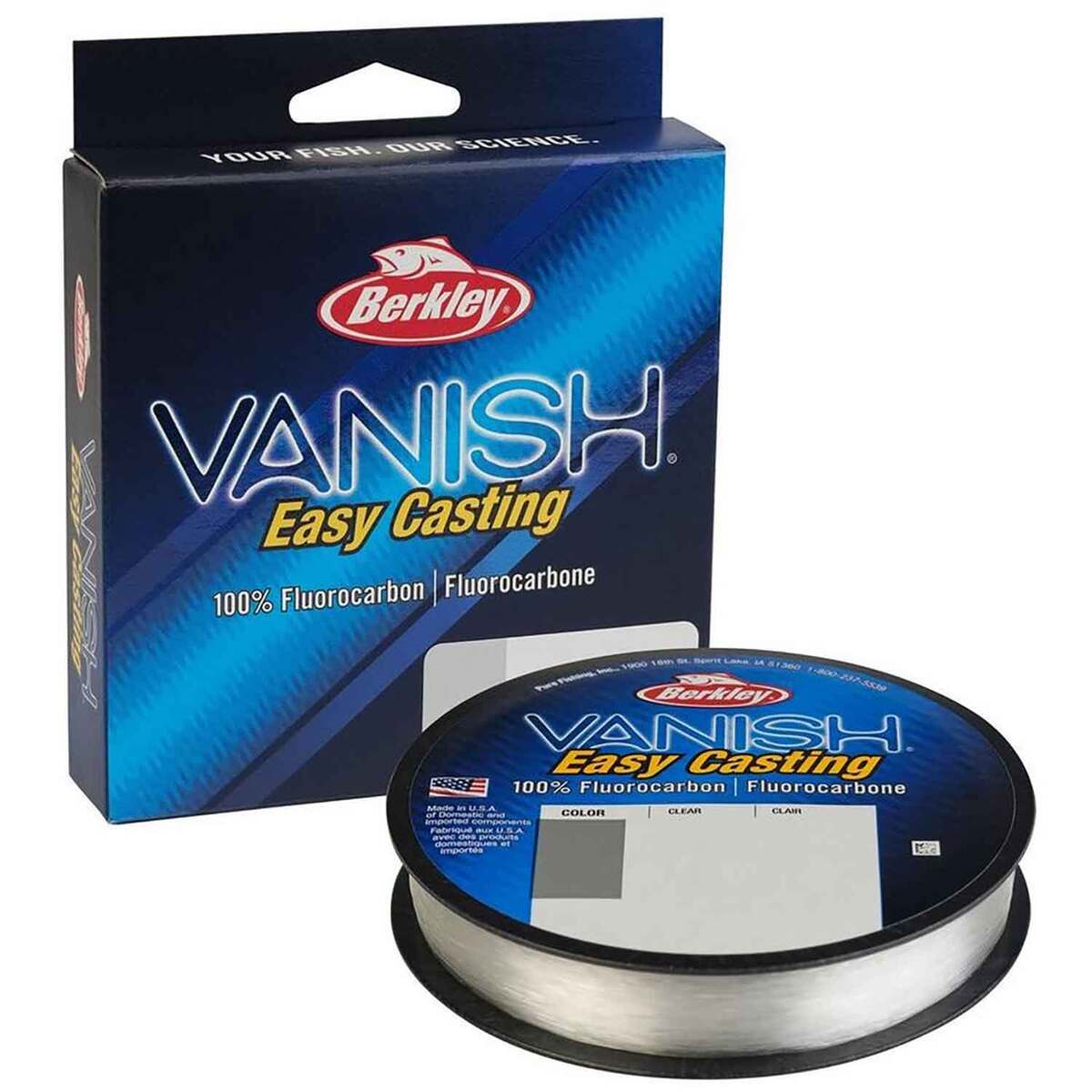 Berkley Vanish®, Clear, 40lb | 18.1kg Fluorocarbon Fishing Line