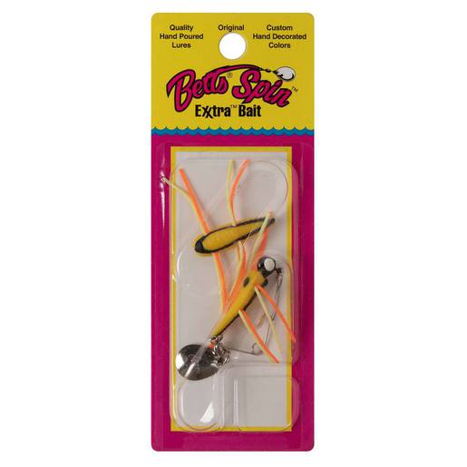 Betts Split Tail Spin - Black Stripe/Chartreuse/Orange