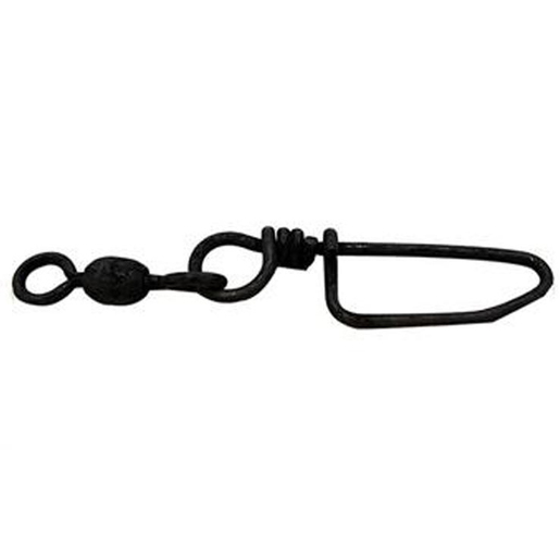 ALL-SPORTS #43679 Eagle Claw Black Ball Bearing Swivel with Interlock Snap