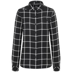 Black Diamond Women's Serenity Flannel Long Sleeve Casual Shirt - Black Plaid - M