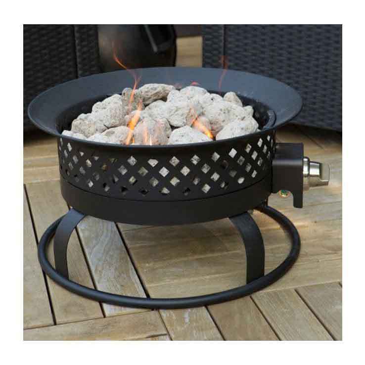 Bond Mfg Aurora Portable Gas Steel Fire Bowl, 18.5", Black ...