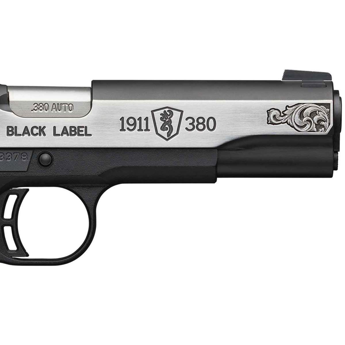 Browning 1911 380 Black Label Medallion Engraved 380 Auto Acp 425in Blackwood Pistol 81 6124