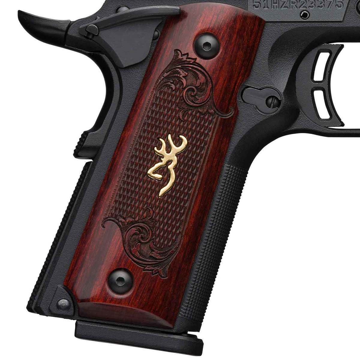 Browning 1911 380 Black Label Medallion Laser 380 Auto Acp 363in Stainlessblack Pistol 81 7831