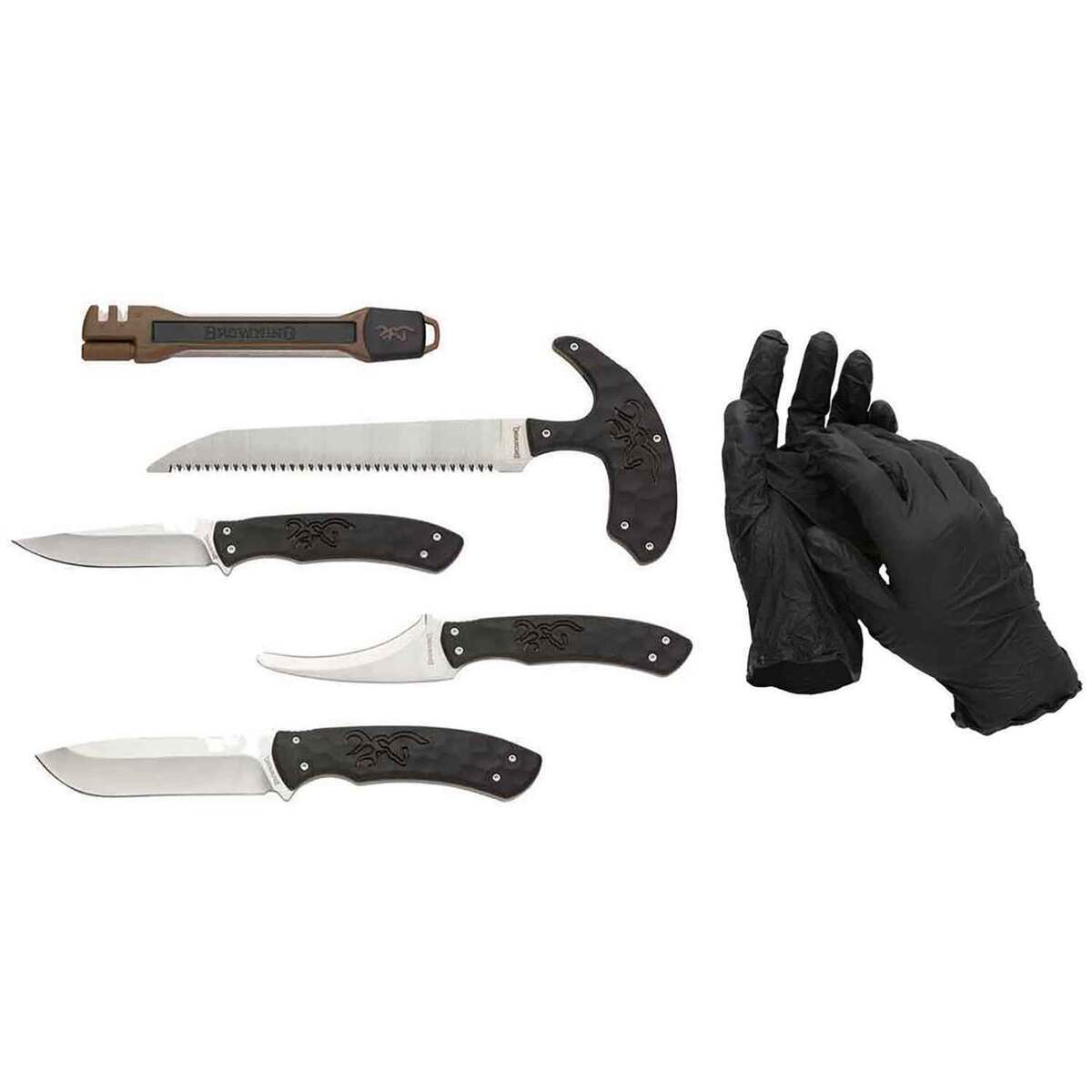 True Primal Forge Knife Kit, Set Includes Two Outdoor Kitchen Prep and Carving Knives, 6.5 Chopper and 7.25 Tanto Conveniently Stored in A Waxed