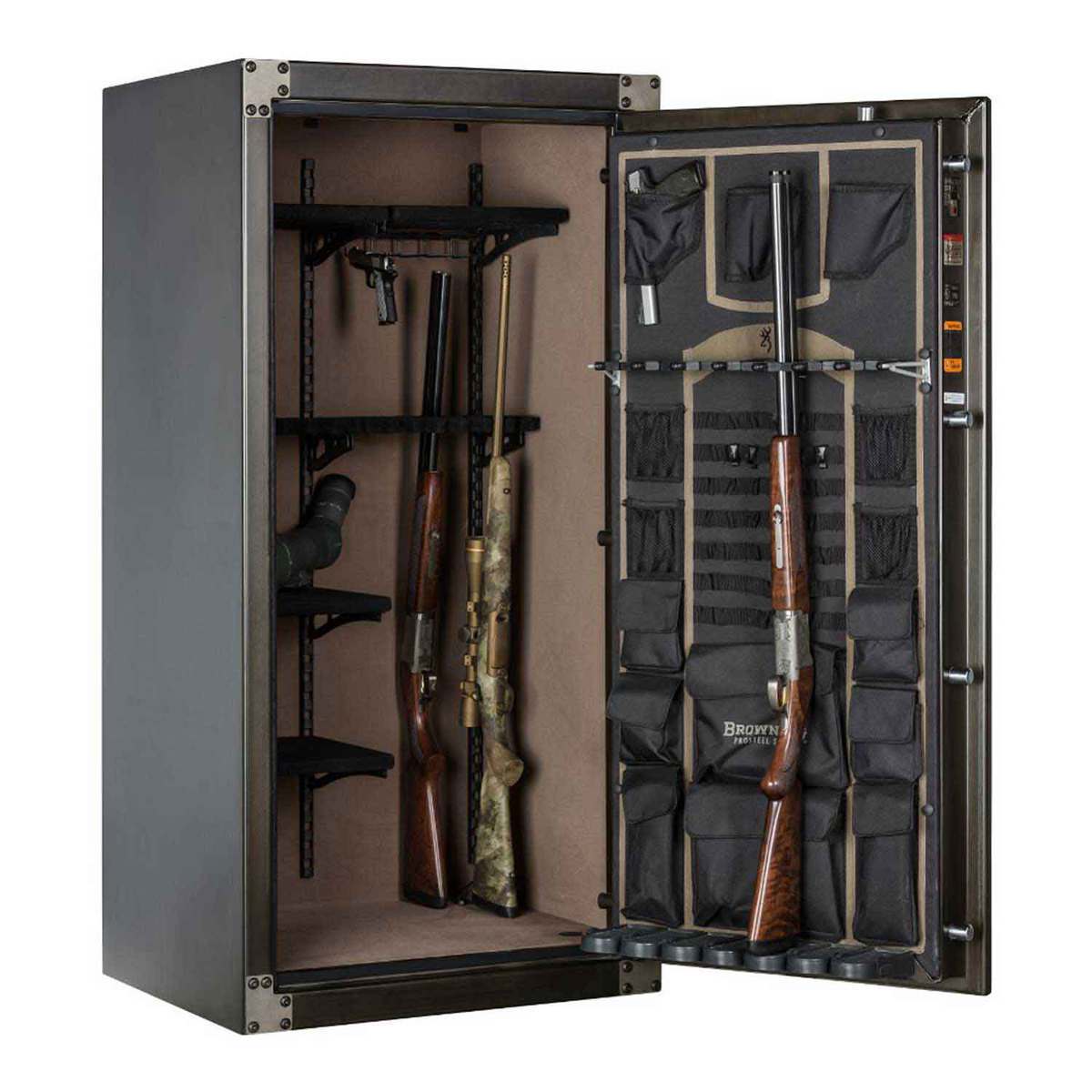 Browning Yukon Gold 1878 Style Stained Metal 33 Gun Safe - Stained Metal Fimish | Sportsman's ...