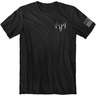 Buck Wear Men's Eagle Dotted Short Sleeve Shirt - Black - L - Black L