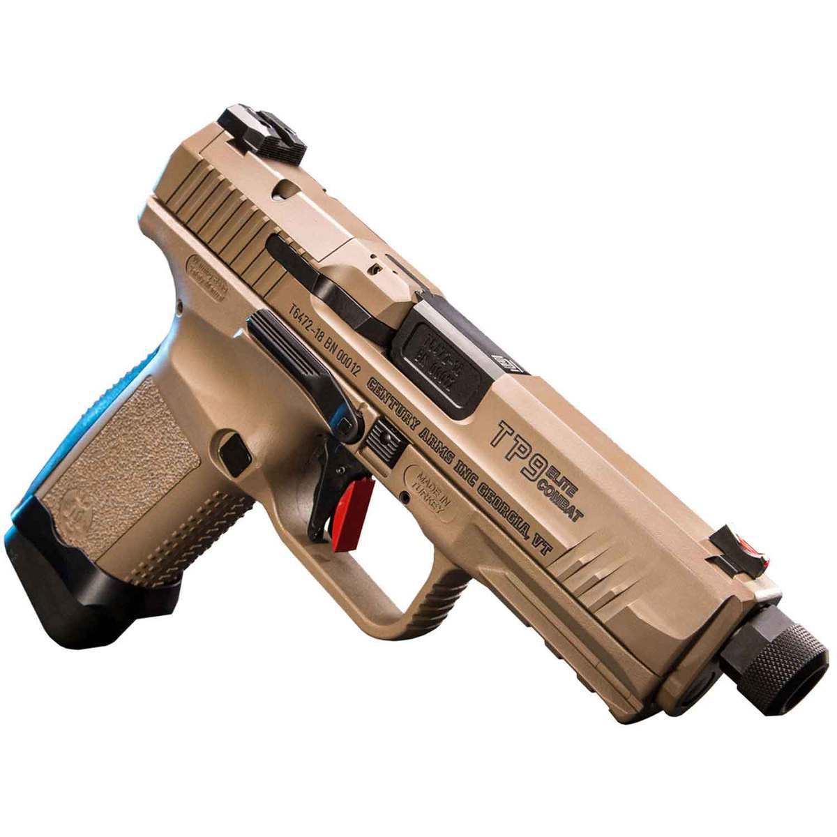 Canik Tp9 Elite Combat 9mm Luger 4 73in Fde Black Pistol 18 1 Rounds