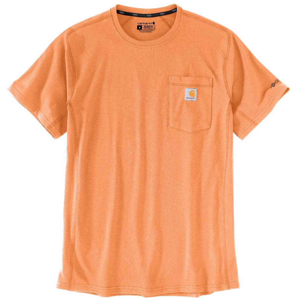 Carhartt Men's Force Relaxed Fit Midweight Pocket Short Sleeve Work ...