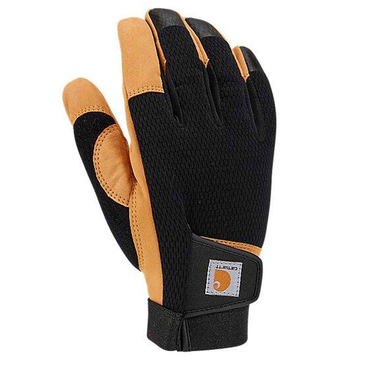 Carhartt Men's Synthetic Leather High Dexterity Touch Sensitive Secure Cuff Glove, Black Barley, Large