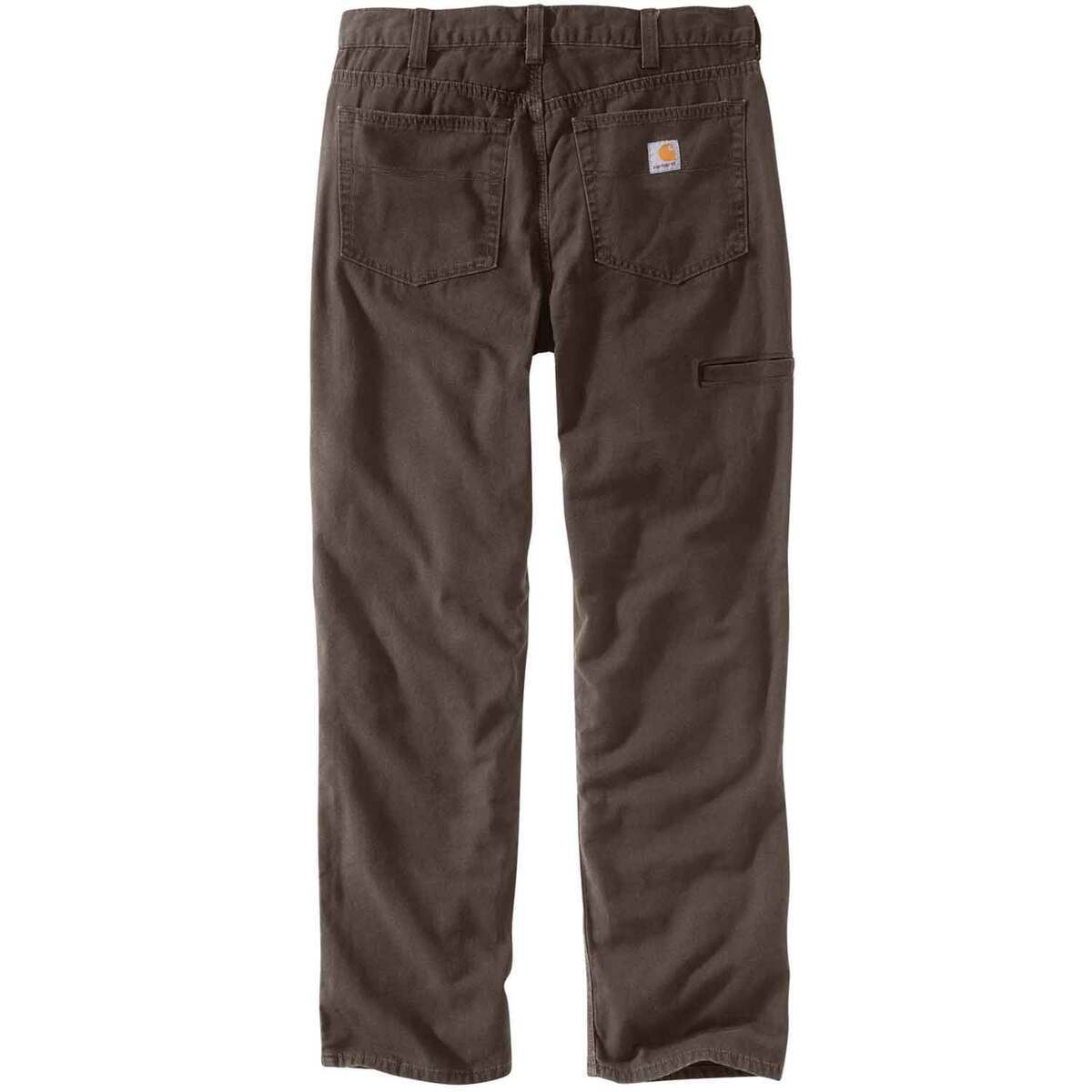 Carhartt Men's Rugged Flex Fit Canvas 5 pocket Work Pants - Dark Coffee ...