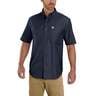Carhartt Men's Rugged Flex Rigby Short Sleeve Work Shirt - Navy - M - Navy M