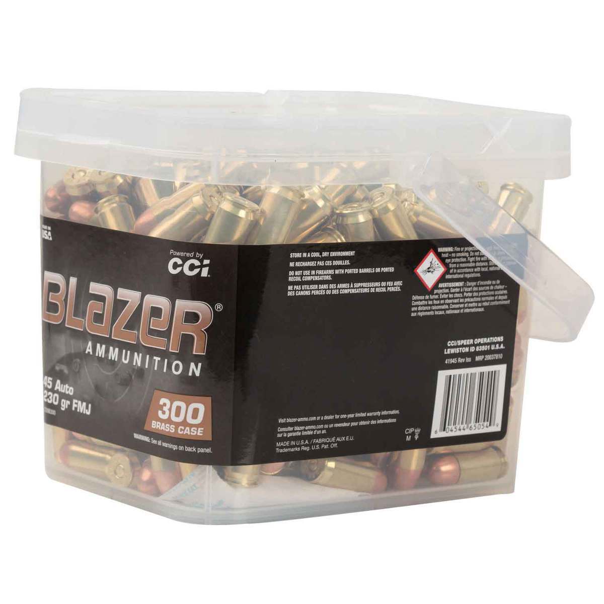 Cci Blazer Brass 45 Auto Acp 230gr Fmj Handgun Ammo 300 Rounds Sportsmans Warehouse 