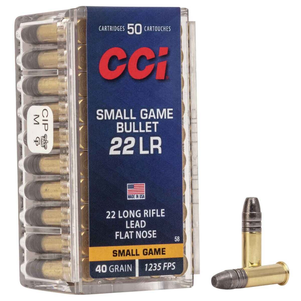 CCI Small Game Bullet 22 LR 40gr LFN Rimfire Ammo - 50 Rounds ...