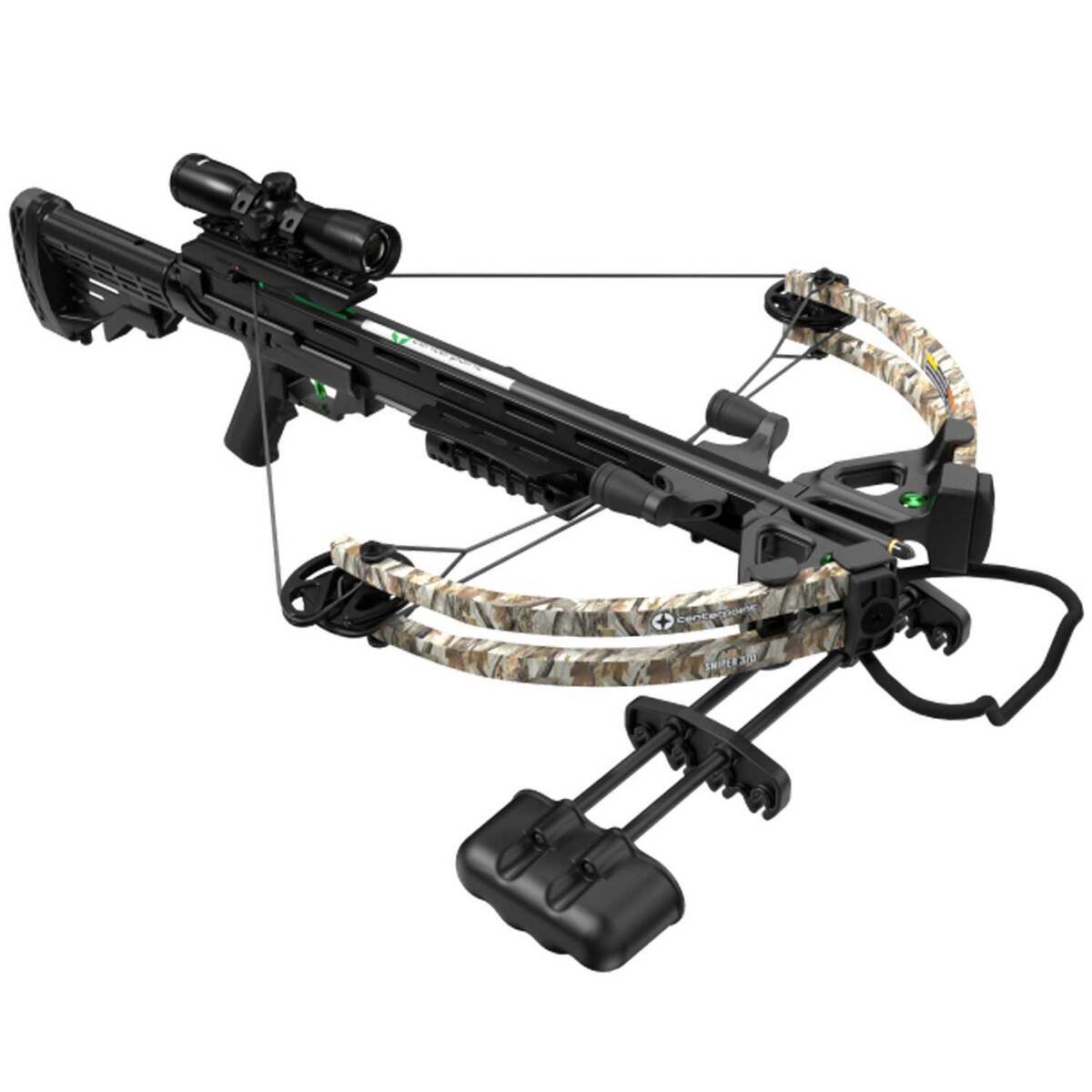 CenterPoint Sniper 370 Adjustable Camouflage Crossbow & 4 Bolt Package –  ZeereeZ