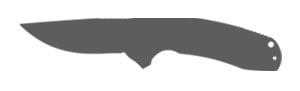 Clip point knife blade shape