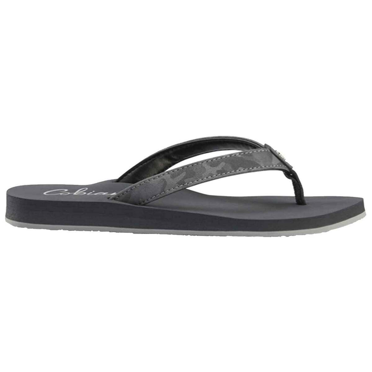 Cobian Women's Skinny Bounce Flip Flops - Charcoal Camo - 6 - Charcoal ...