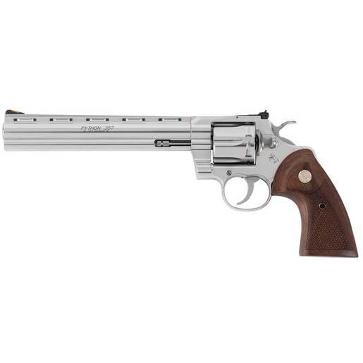 Colt Python 357 Magnum 8in Stainless Steel Revolver  6 Rounds  Fullsize
