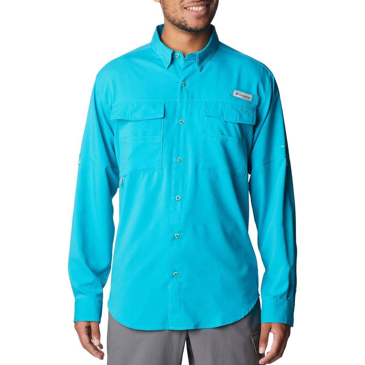 Columbia Fishing Lure Print Short Sleeve Oxford Button Up Shirt Mens XL