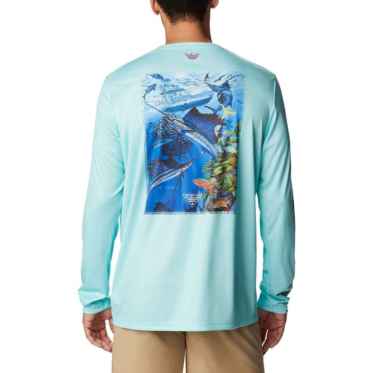 Columbia PFG fishing shirt with camo