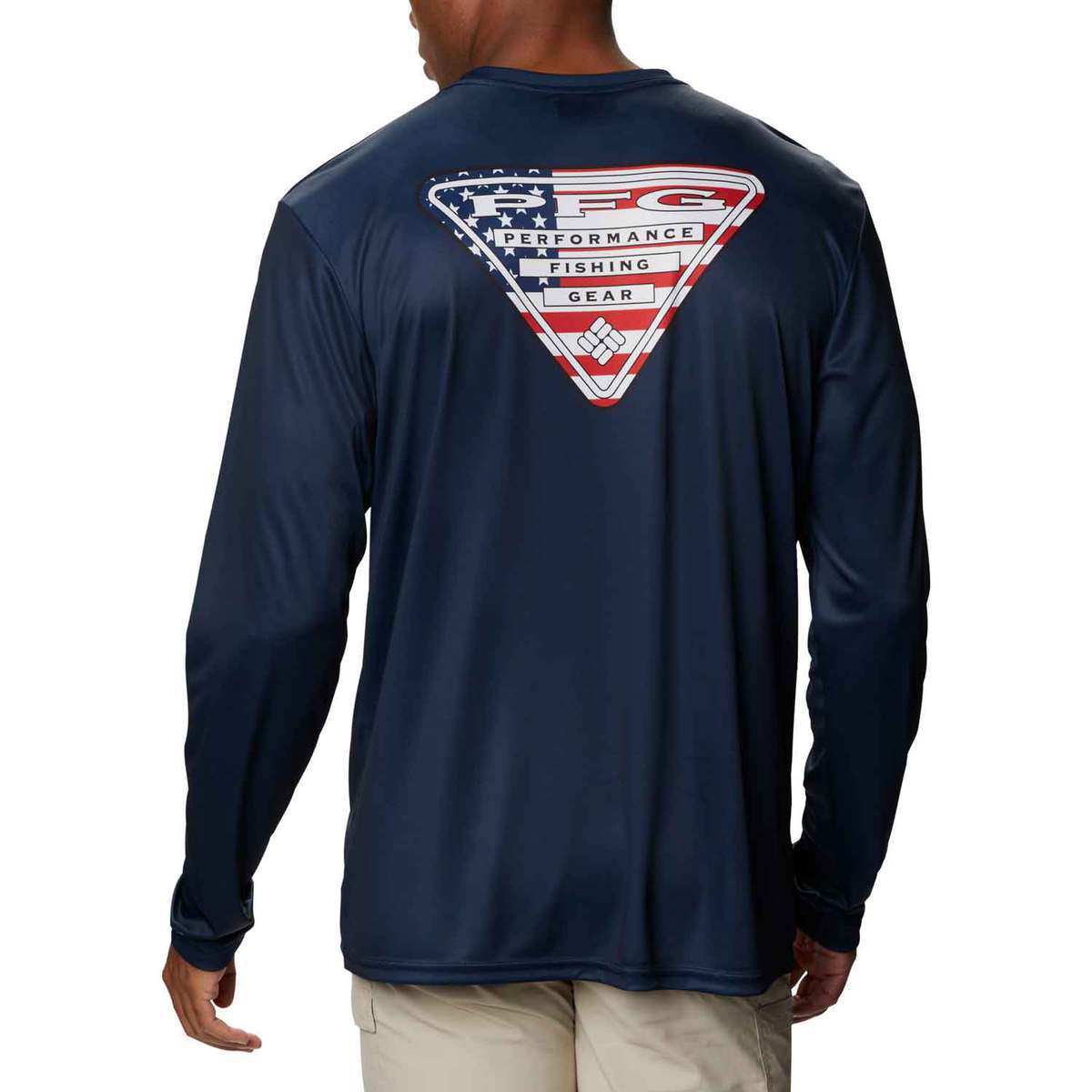 Columbia Men's PFG Terminal Tackle Country Triangle Long Sleeve Shirt ...