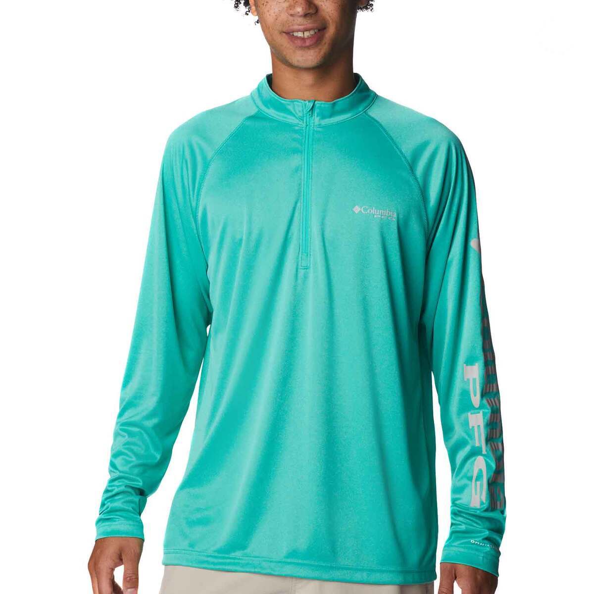 Men's Columbia PFG Terminal Tackle Heather Long Sleeve T-Shirt