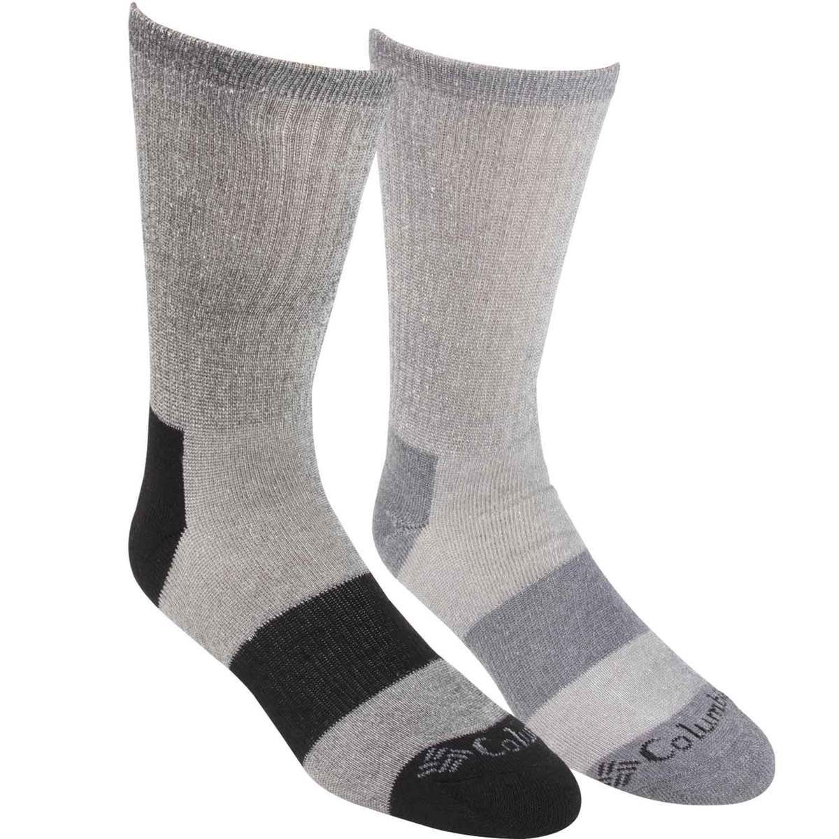 Columbia Men's Wool Blend 2 Pack Hiking Socks - Black L | Sportsman's ...