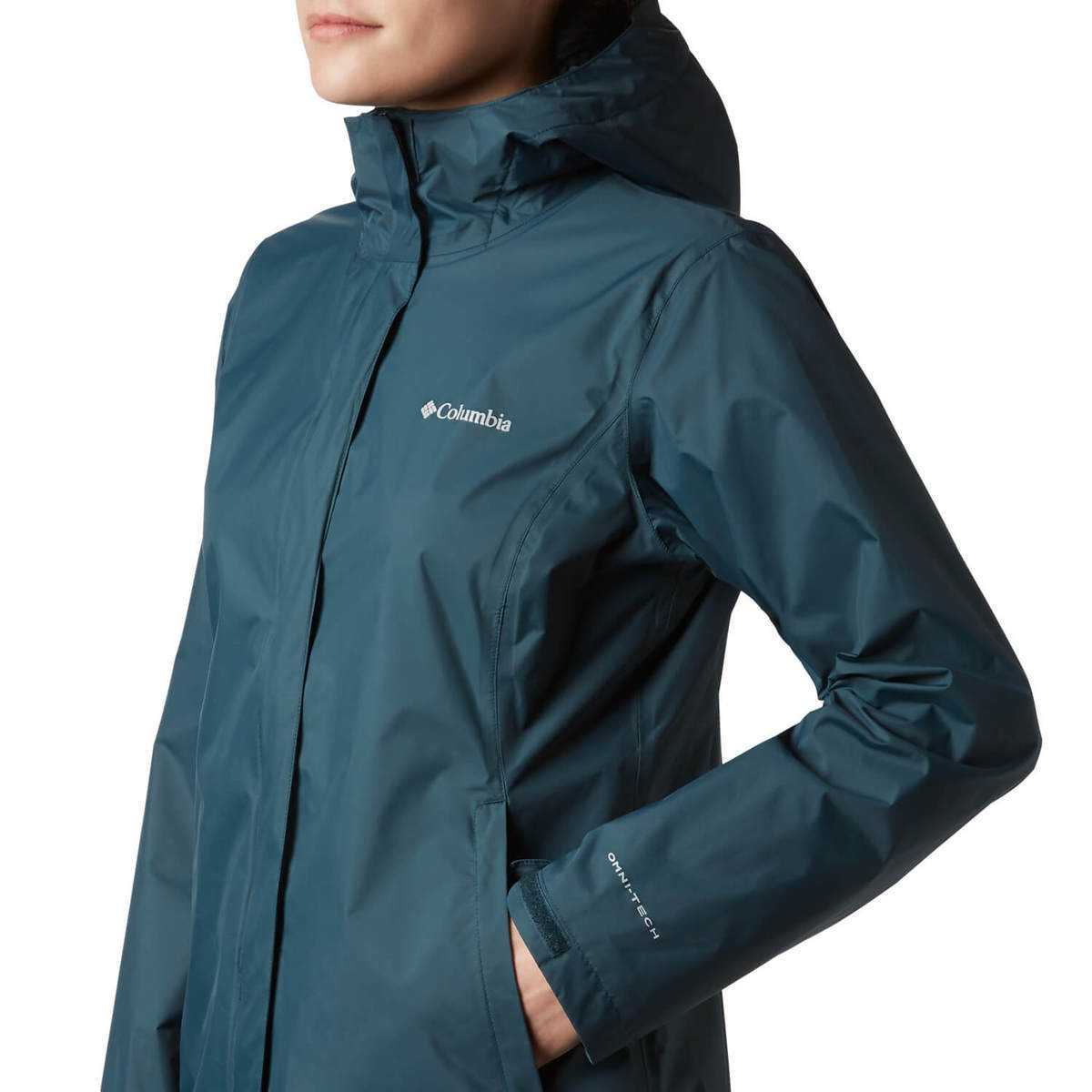 Columbia Women's Arcadia II Omni-Tech Waterproof Packable Rain Jacket - Dark Seas - S - Dark 