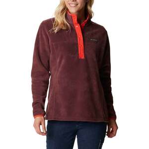 Columbia Women's Benton Springs 1/2 Snap Fleece Jacket - Malbec/Bold Orange - XL