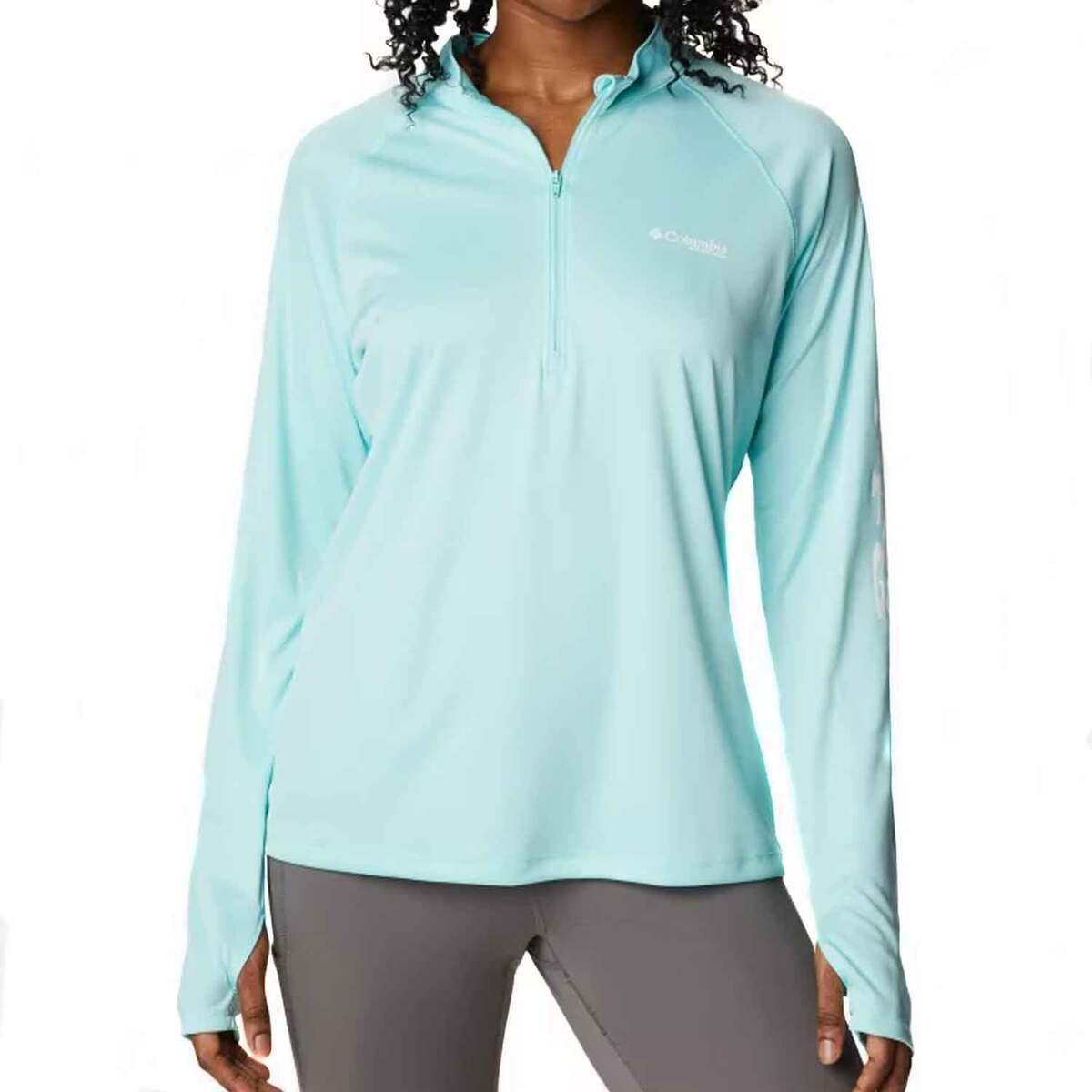 Columbia Women's PFG Tidal Tee Quarter Zip Long Sleeve Fishing Shirt ...