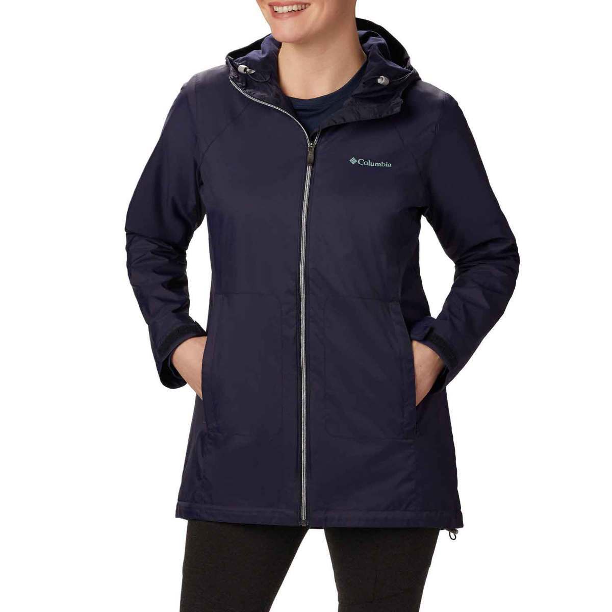 Columbia Women's Switchback Long Waterproof Rain Jacket - Dark ...