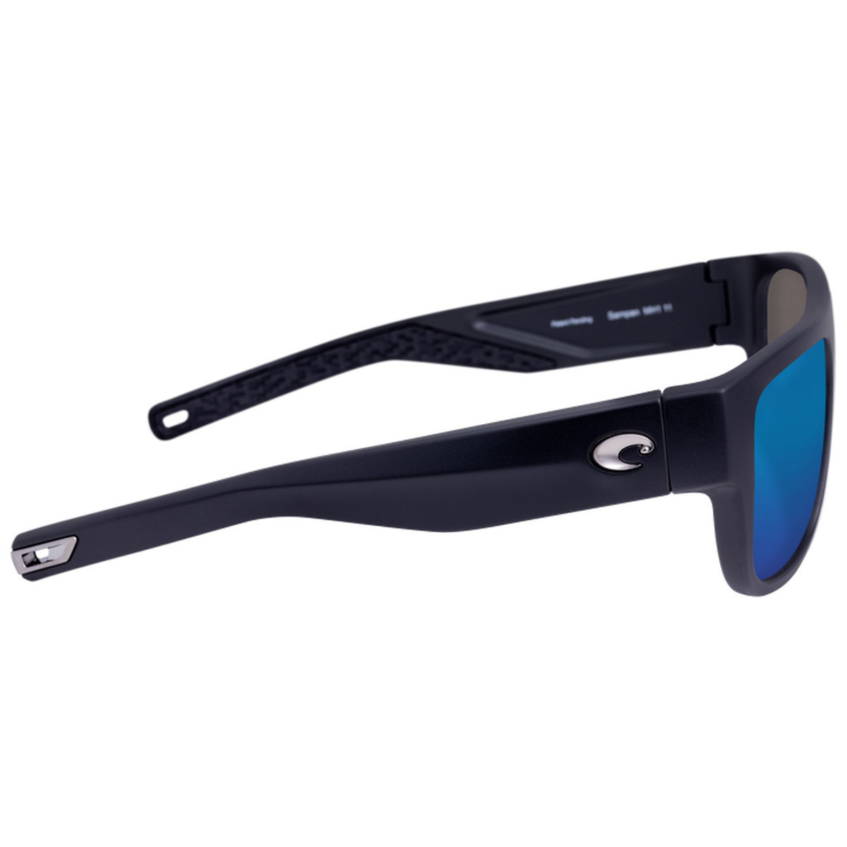 Costa Sampan Polarized Sunglasses - Matte Black/Blue - Adult ...