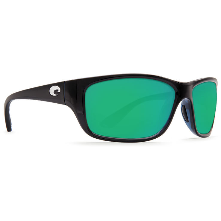 Costa Tasman Sea Polarized Sunglasses - Shiny Black/Green Mirror ...