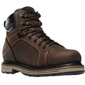 Danner Men's Steel Yard Soft Toe 6in Work Boots - Brown - Size 7