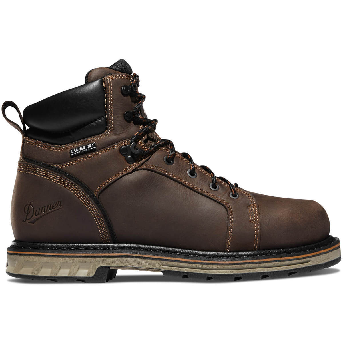 Danner Men's Steel Yard Waterproof Steel Toe Work Boots - Brown - Size 10.5 D - Brown 10.5 