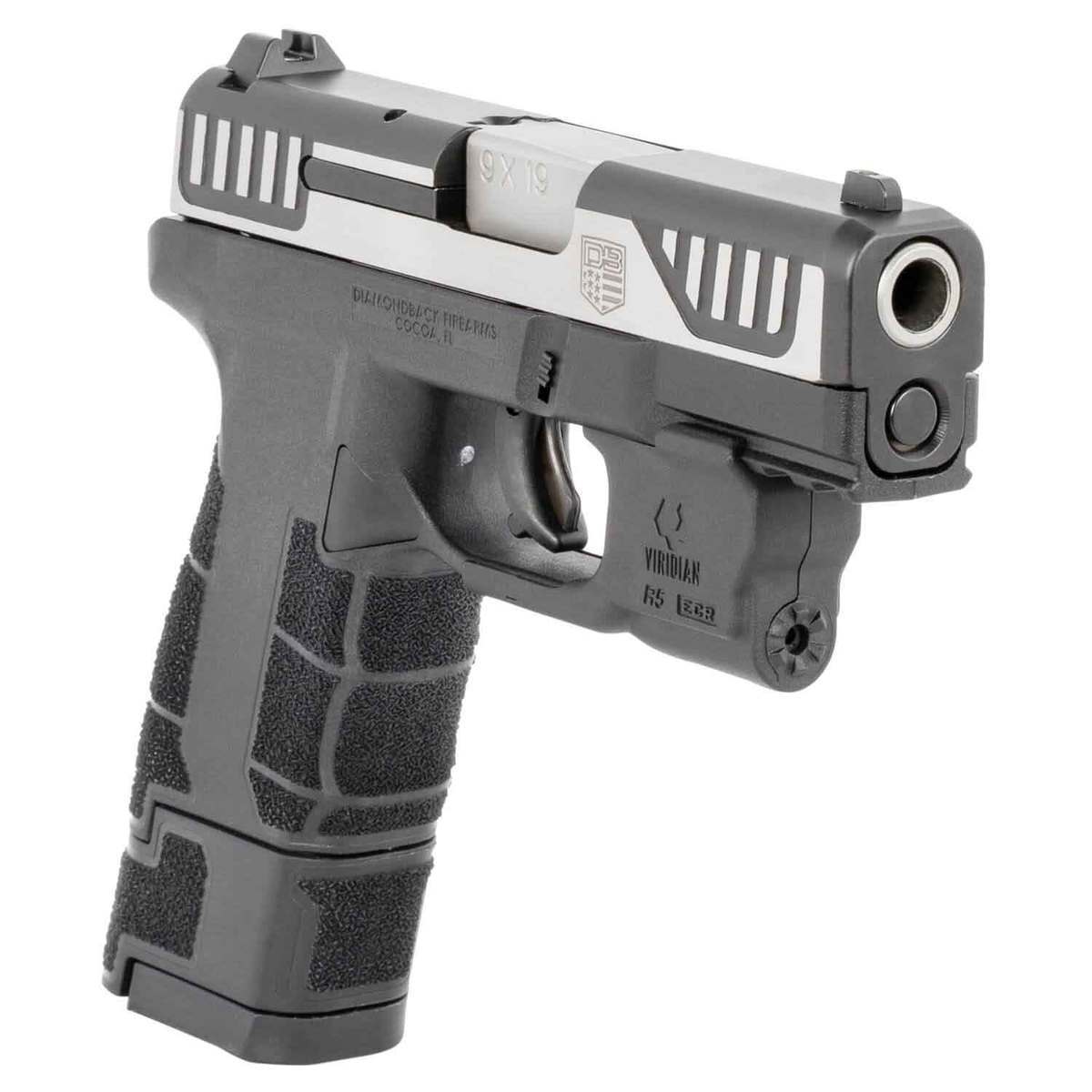 Diamondback Dbam29 Sub Compact With Viridian Laser 9mm Luger 35in Blackstainless Pistol 171 5447