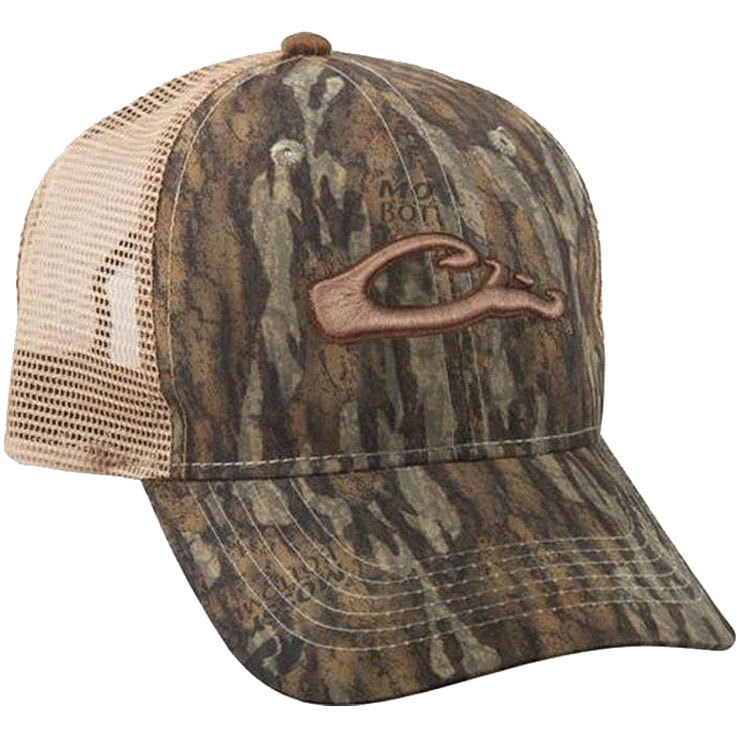 Drake Men's 6 Panel Raised Logo Hat - Mossy Oak Bottomland - Mossy Oak ...