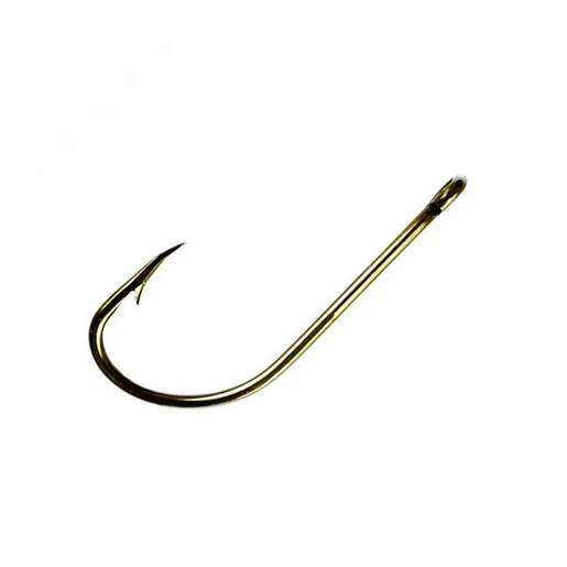 50 Eagle claw 2X curved point gold Treble Hooks 376M size 1 lure