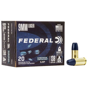 Federal Premium Syntech Defense 9mm Luger 138gr SJHP Handgun Ammo - 20 ...