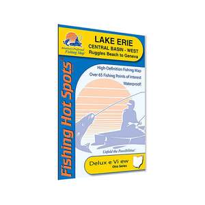 Fishing Hot Spots Lake Erie Map - Central Basin West, Ruggles Beach to Geneva, Ohio